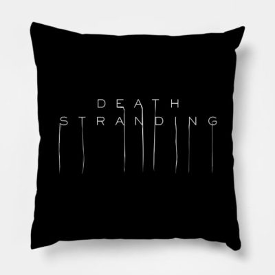 Death Stranding Logo Text Throw Pillow Official Death Stranding Merch