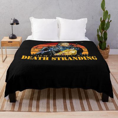 Vintage Death Art Stranding Game For Fans Throw Blanket Official Death Stranding Merch