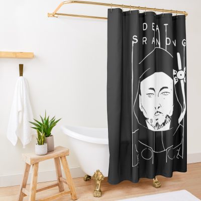 Idol Face Death Art Stranding Game For Fans Shower Curtain Official Death Stranding Merch