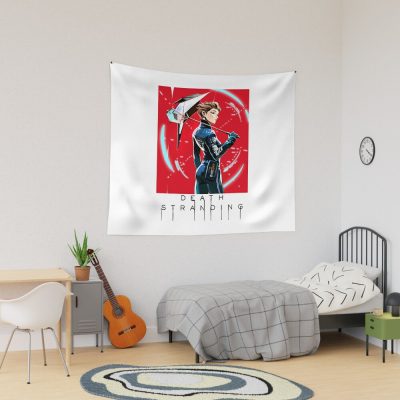 It Rains Death Art Stranding Game For Fans Tapestry Official Death Stranding Merch